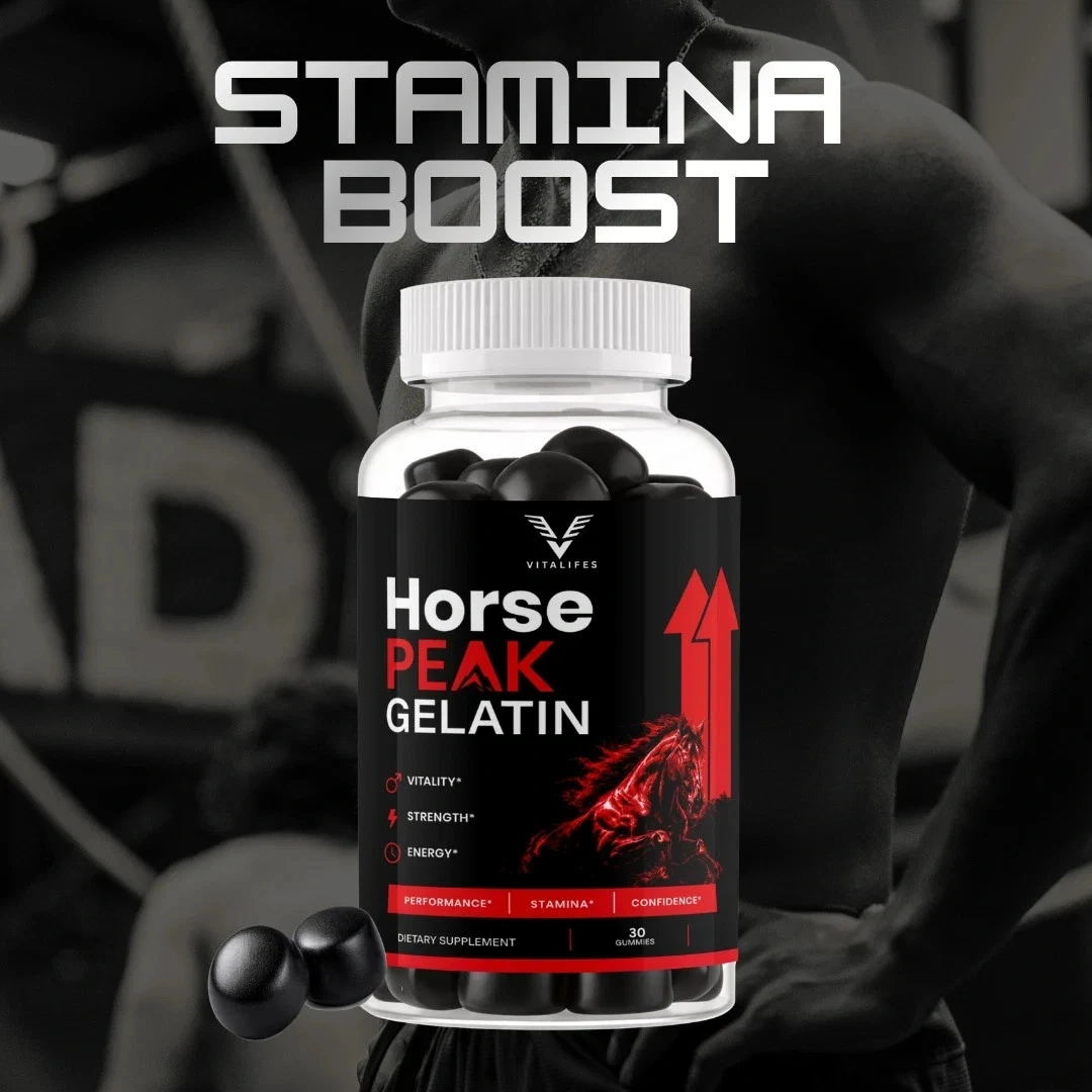 A second Horse Peak Gelatin advertisement reading STAMINA BOOST