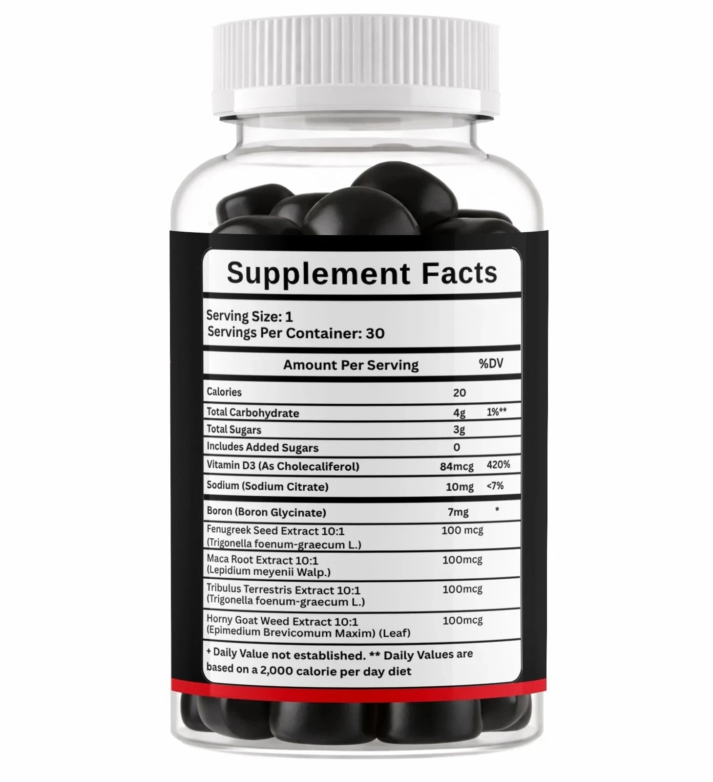 The Horse Peak Gelatin Supplement Facts panel photographed on the back of the bottle